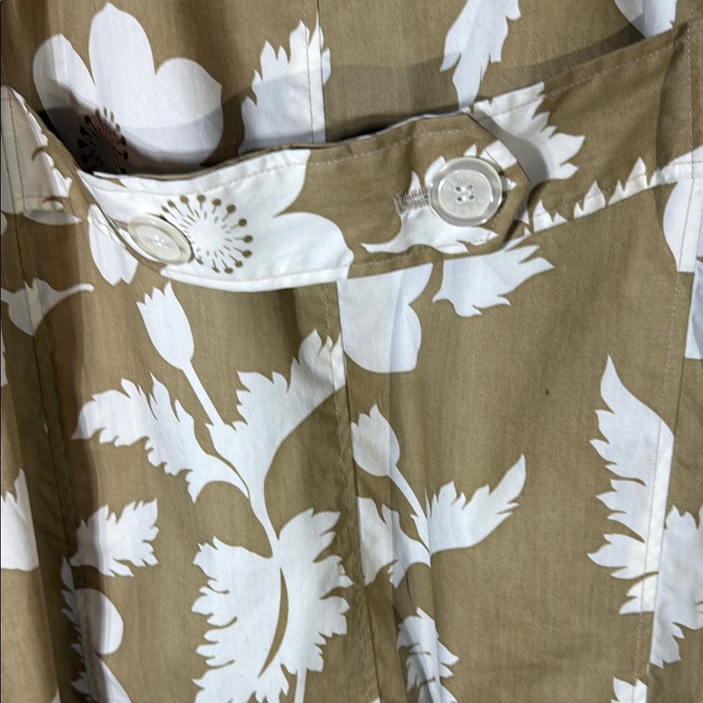 Dennis Basso Tan and White Blazer Lightweight Suit Jacket - Picture 4 of 12